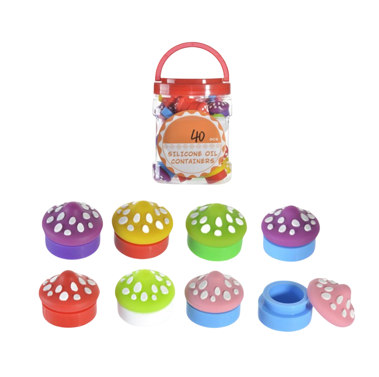 Mushroom Style 5ml Silicone Container 72ct