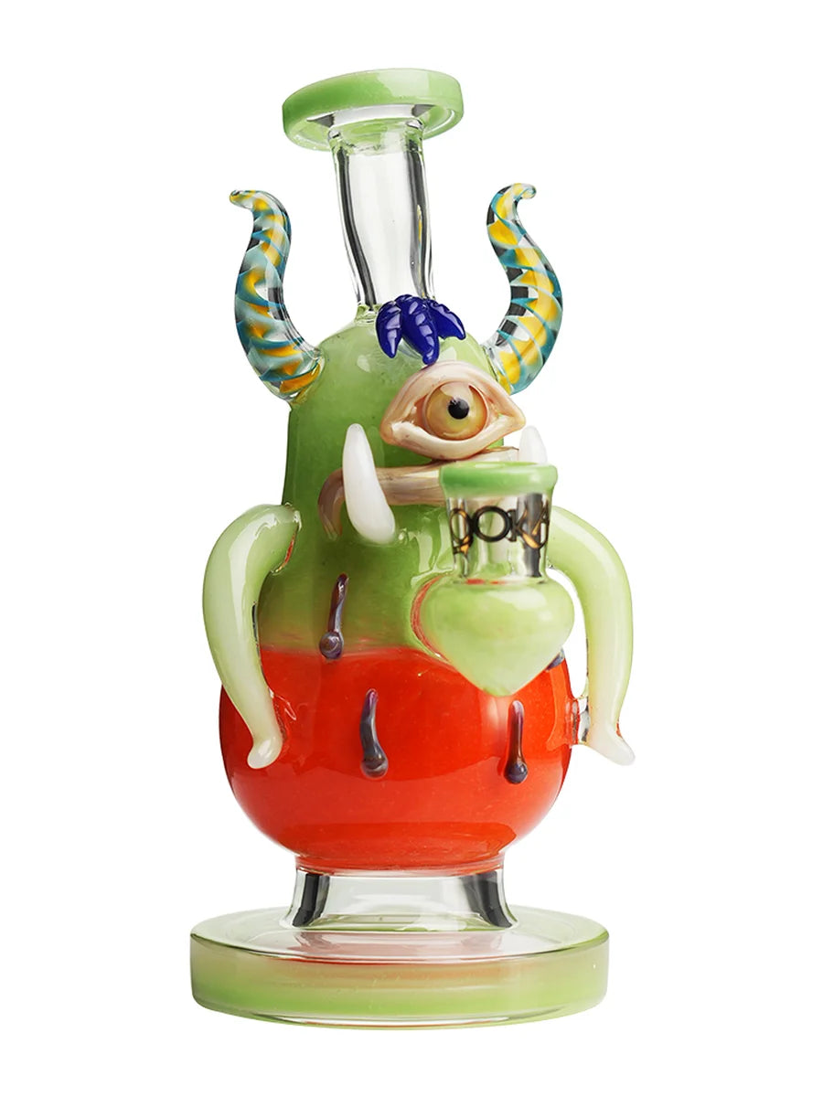 LOOKAH 8" Mini One-Eyed Monster Glass Water Pipe (WPC1205)