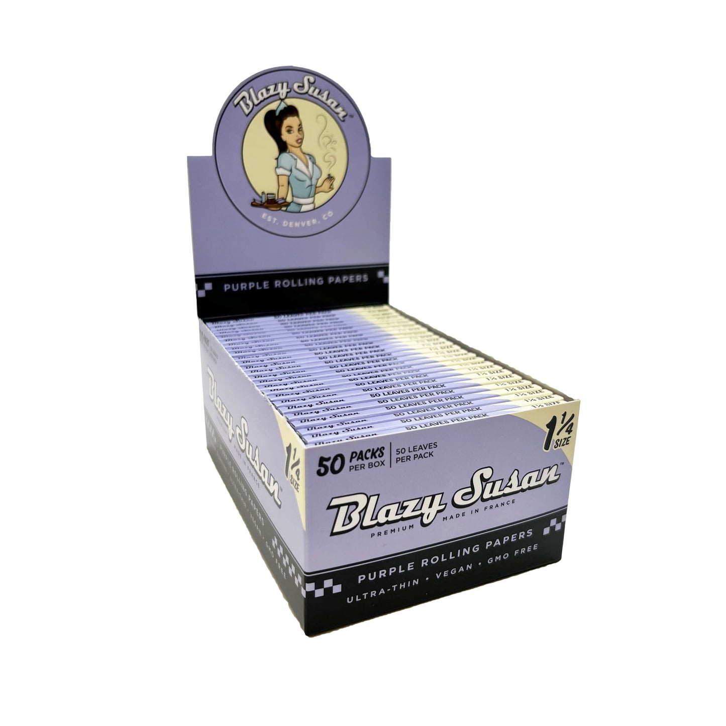 Blazy Susan Purple 1 1/4 Paper 50ct