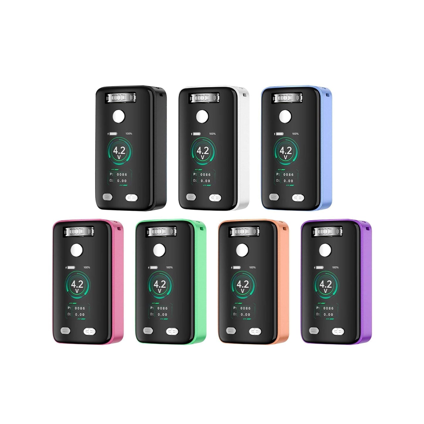 Yocan UNI 3.0 vape with 650mAh battery, USB-C charging, digital display, and adjustable chamber in multiple colors