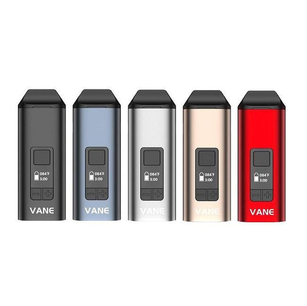 Yocan Vane dry herb vaporizer in five colors with OLED screen and ceramic heating chamber for portable vaping