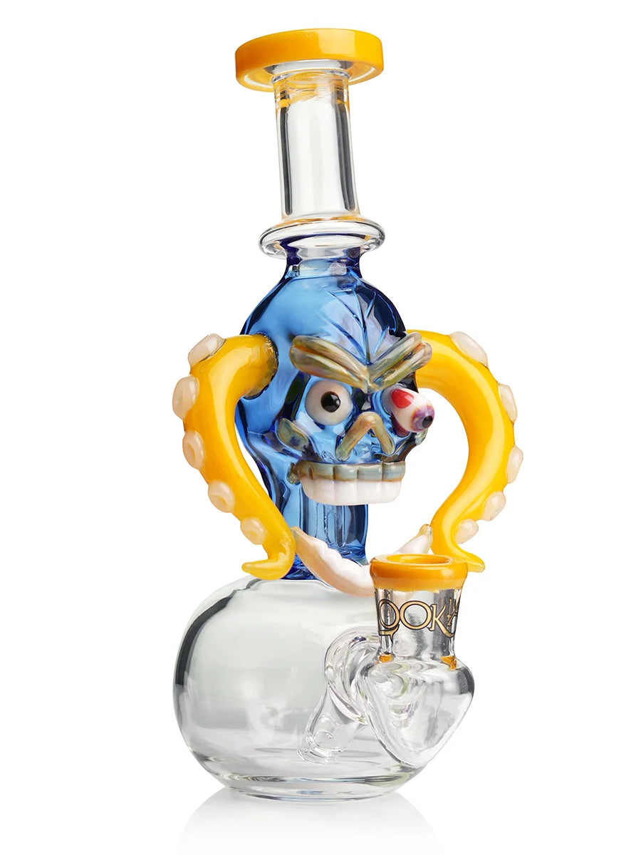 LOOKAH 10" Mini Eye Popping Skull Dab Rig (WPC1214)