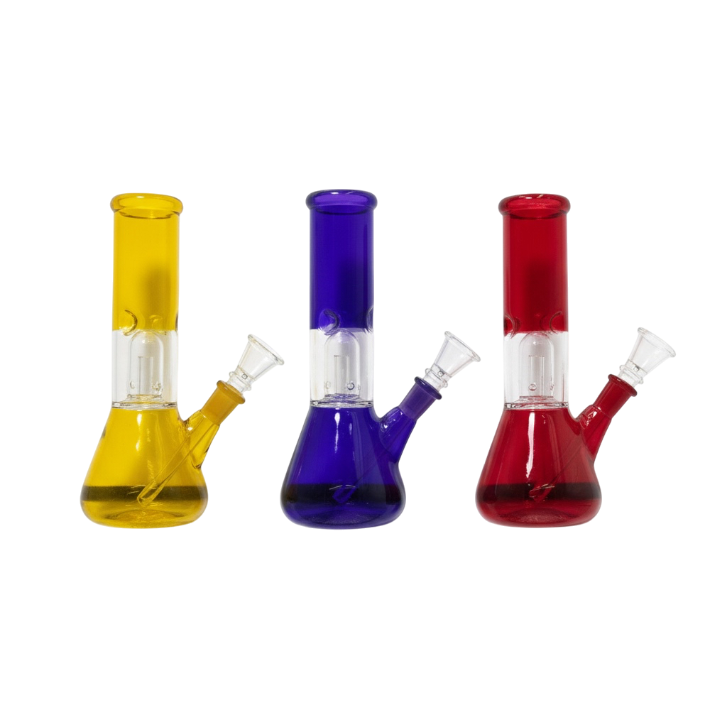 8" Frosted Dome Perc Beaker Water Pipe