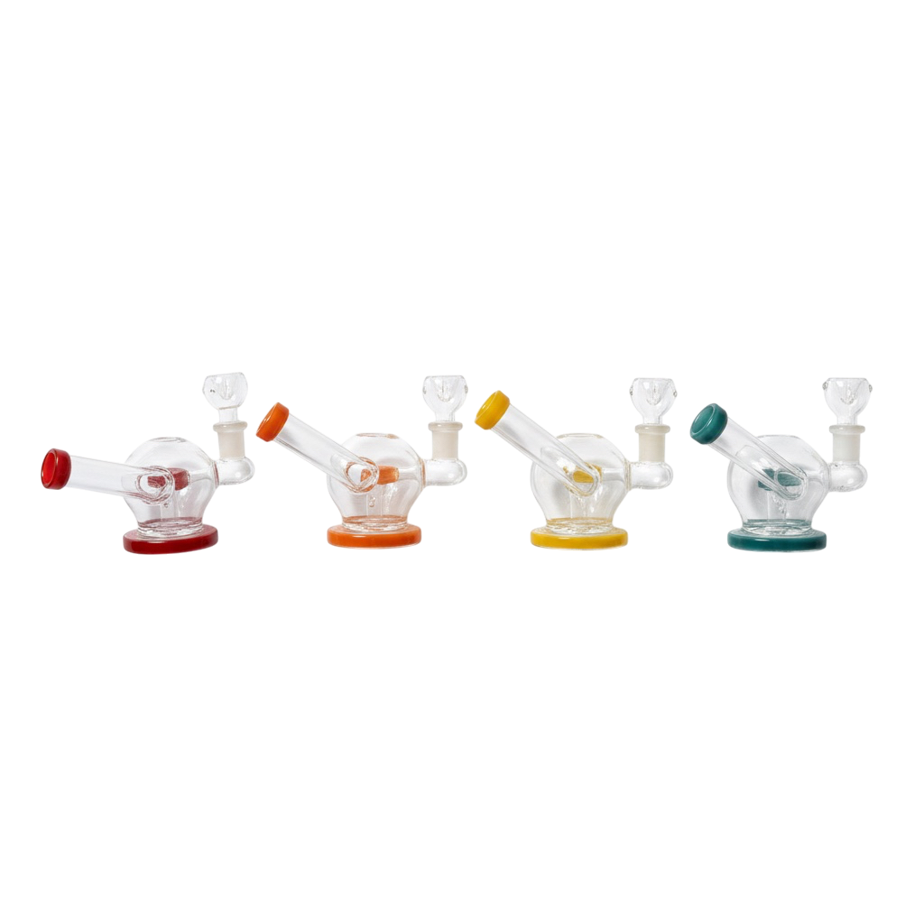 (CASE OF 100 PIECES ) 5.5" Mini Ball Shape Reverse Color Ball Perc Water Pipe