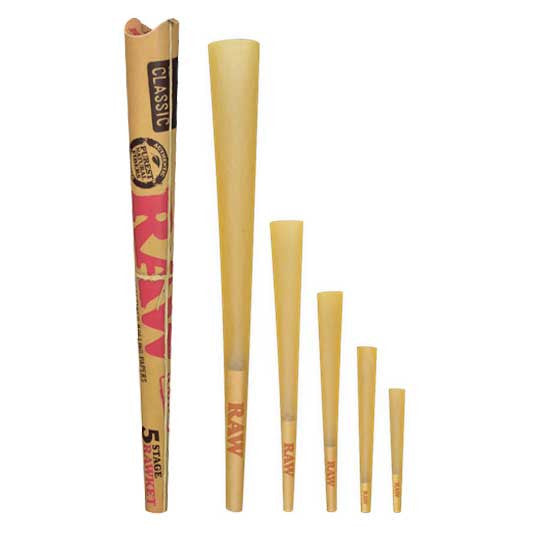 RAW Classic 5 Stage Rawket Cones 5ct