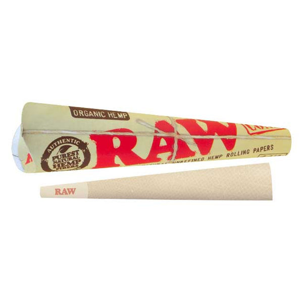 RAW Organic Hemp 1 1/4 Cone 6ct