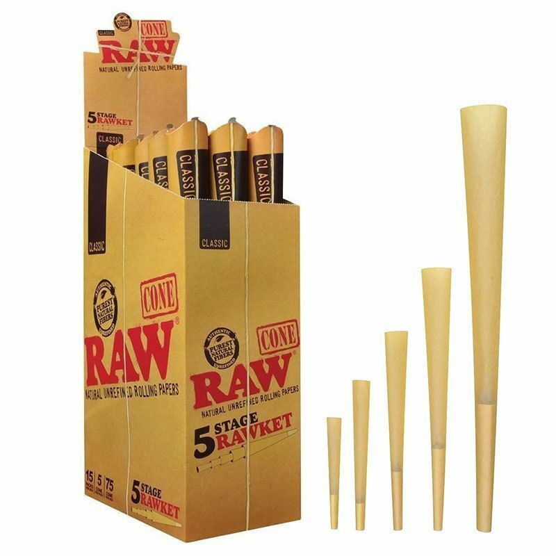 RAW Classic 5 Stage Rawket Cones 5ct