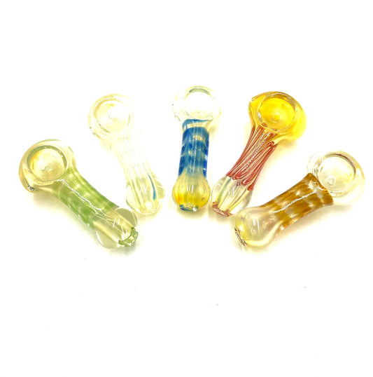 2.5" Gold Fumed Center Patter Hand Pipe