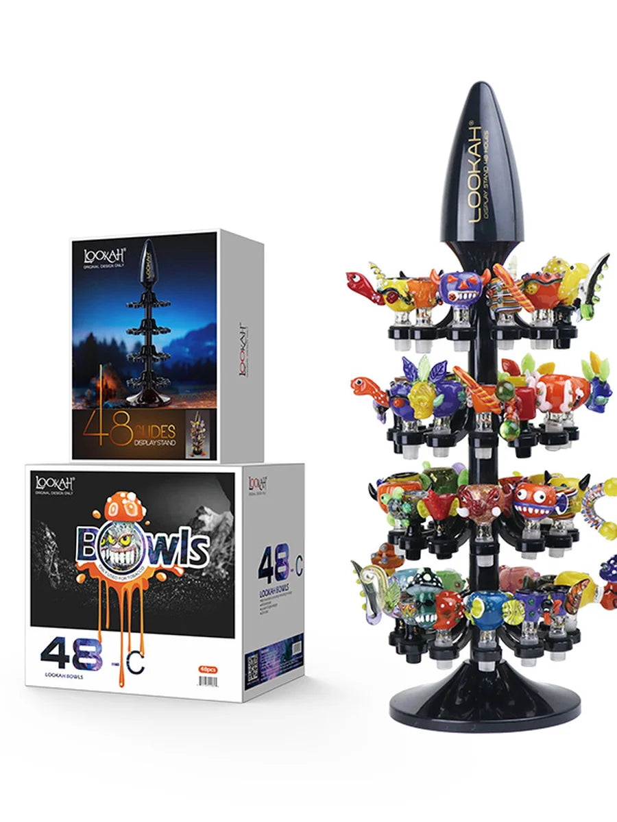 LOOKAH Glass Bowls With Display Stand 48ct