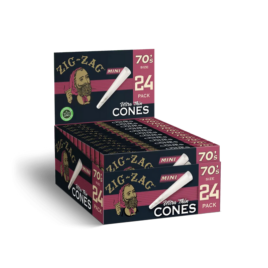 Zig-Zag 70mm Mini Ultra Thin Cones 24ct