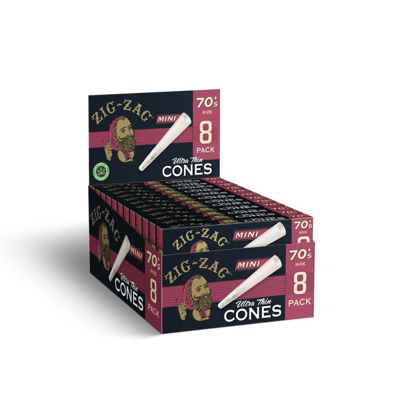 Zig-Zag 70mm Mini Ultra Thin Cones 8ct