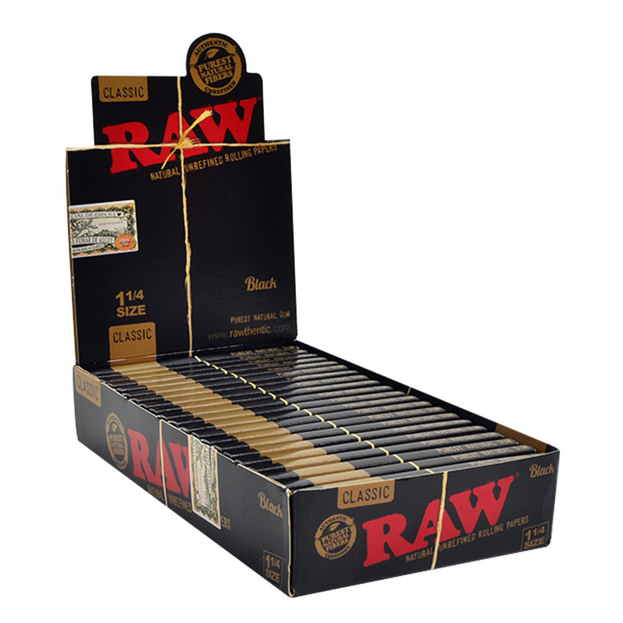 RAW Black 1 1/4 Paper 24ct