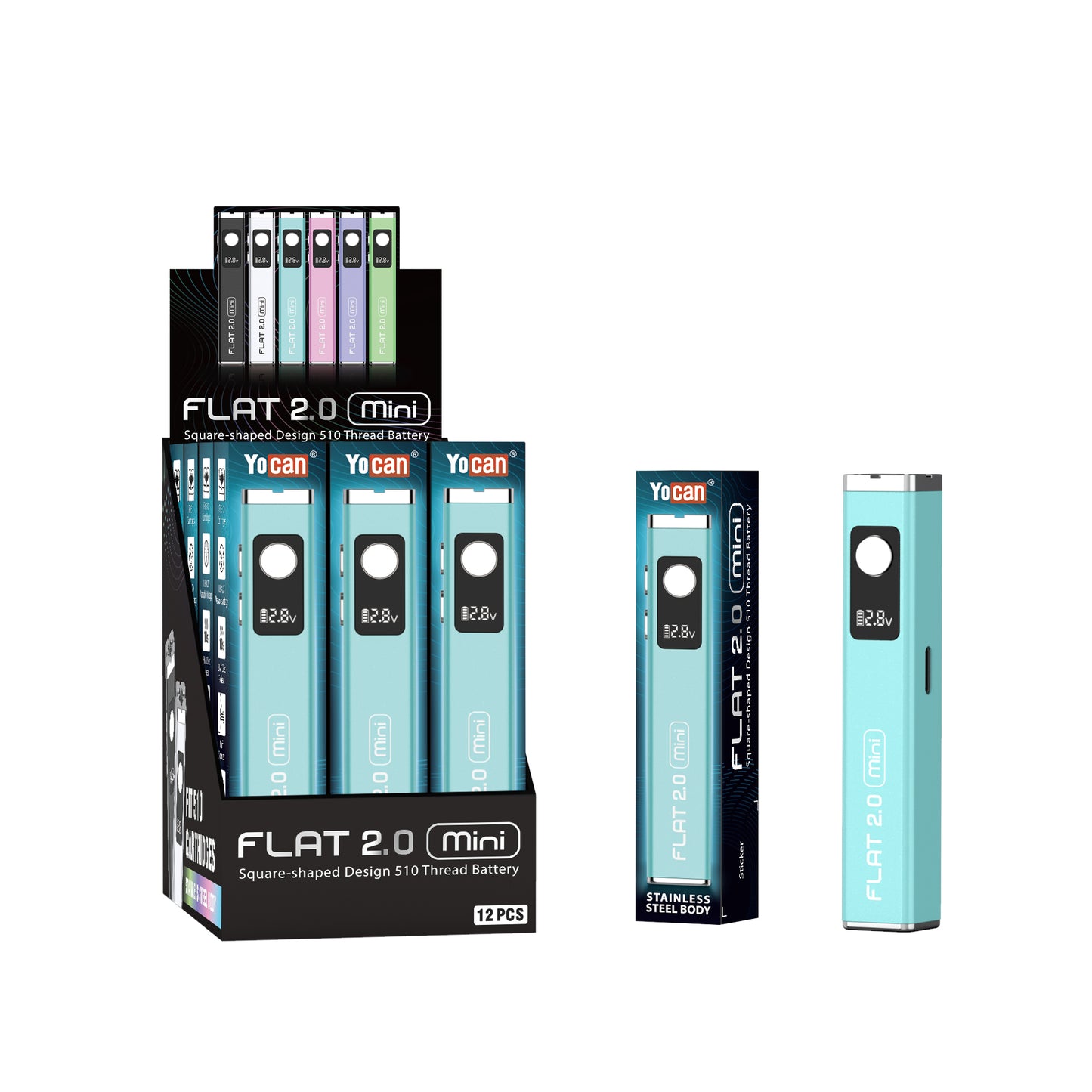 Yocan FLAT 2.0 Mini Dab Pen 510 Thread Battery