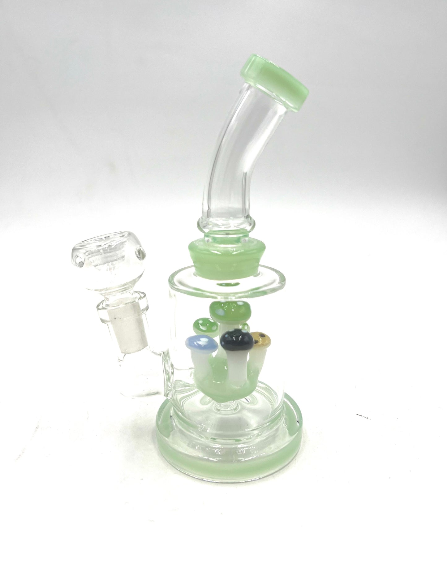 6" Small Mushroom Perc Bent Mouth Water Pipe