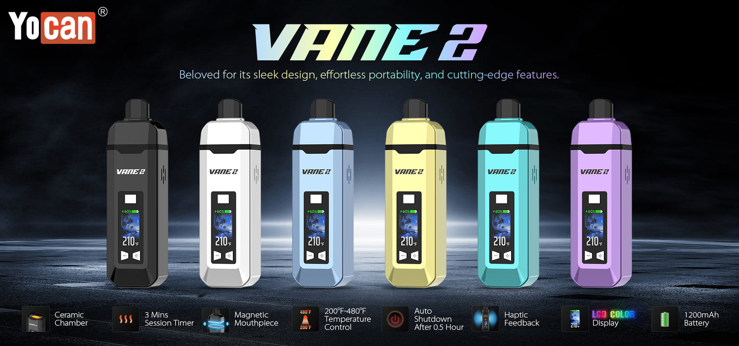 YOCAN VANE 2 DRY HERB VAPORIZER.