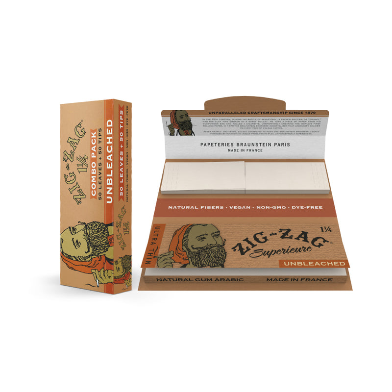 Zig-Zag Unbleached Combo Pack 1 1/4 Paper 24ct