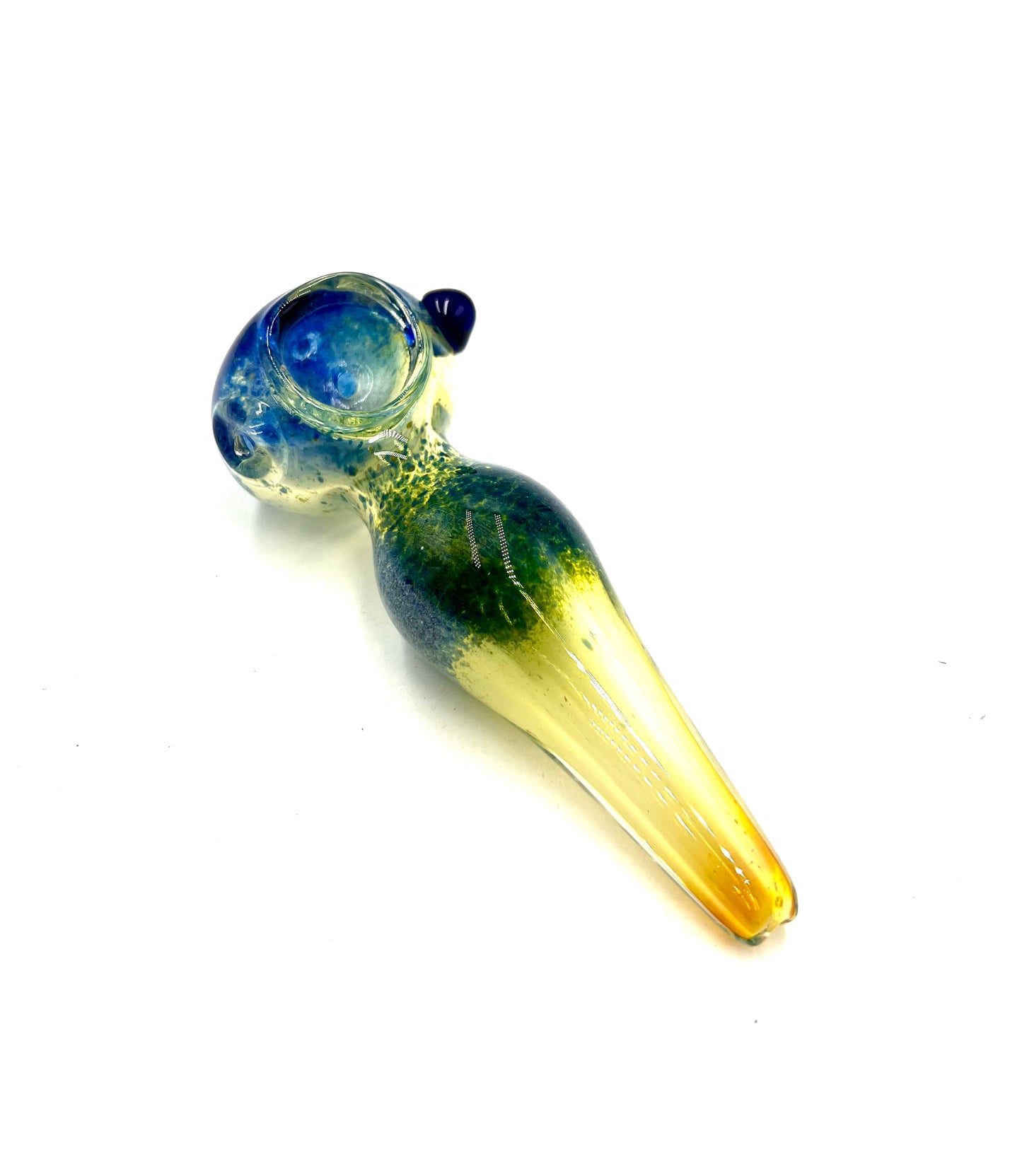 4.5" Frit Color Head Narrow Body Fumed Hand Pipe