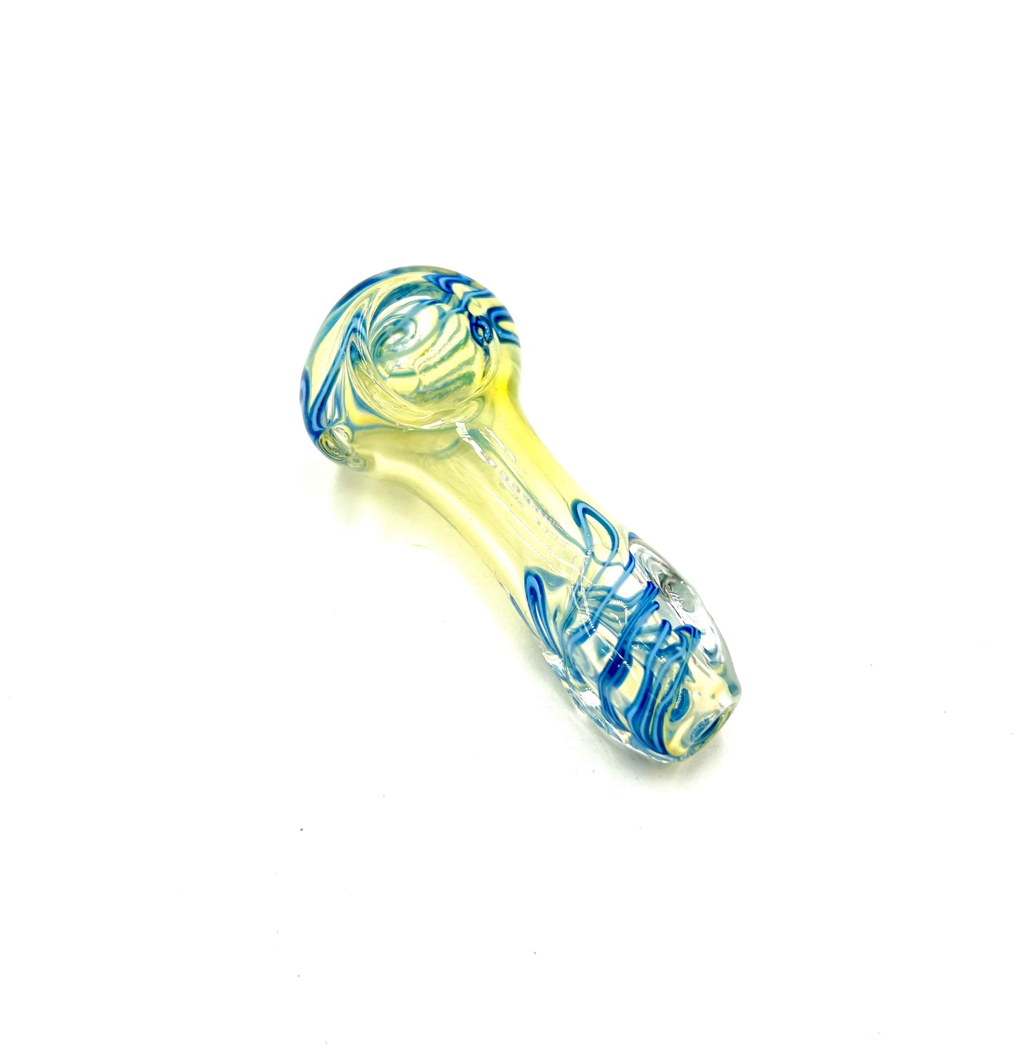 2.5" Gold Fumed & Color Square Mouth Hand Pipe