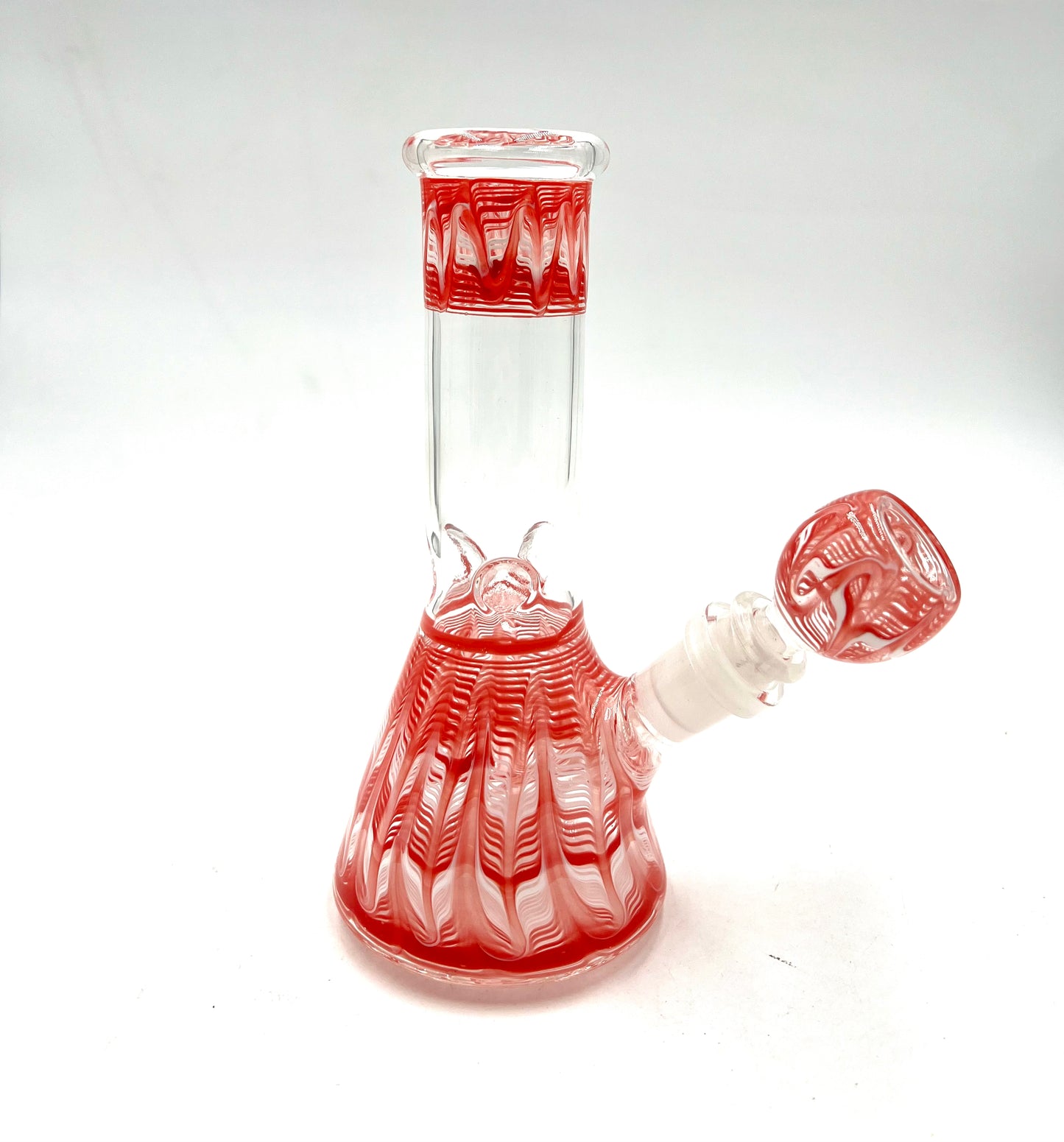 8" Wrap & Rake Art Beaker Base Water Pipe