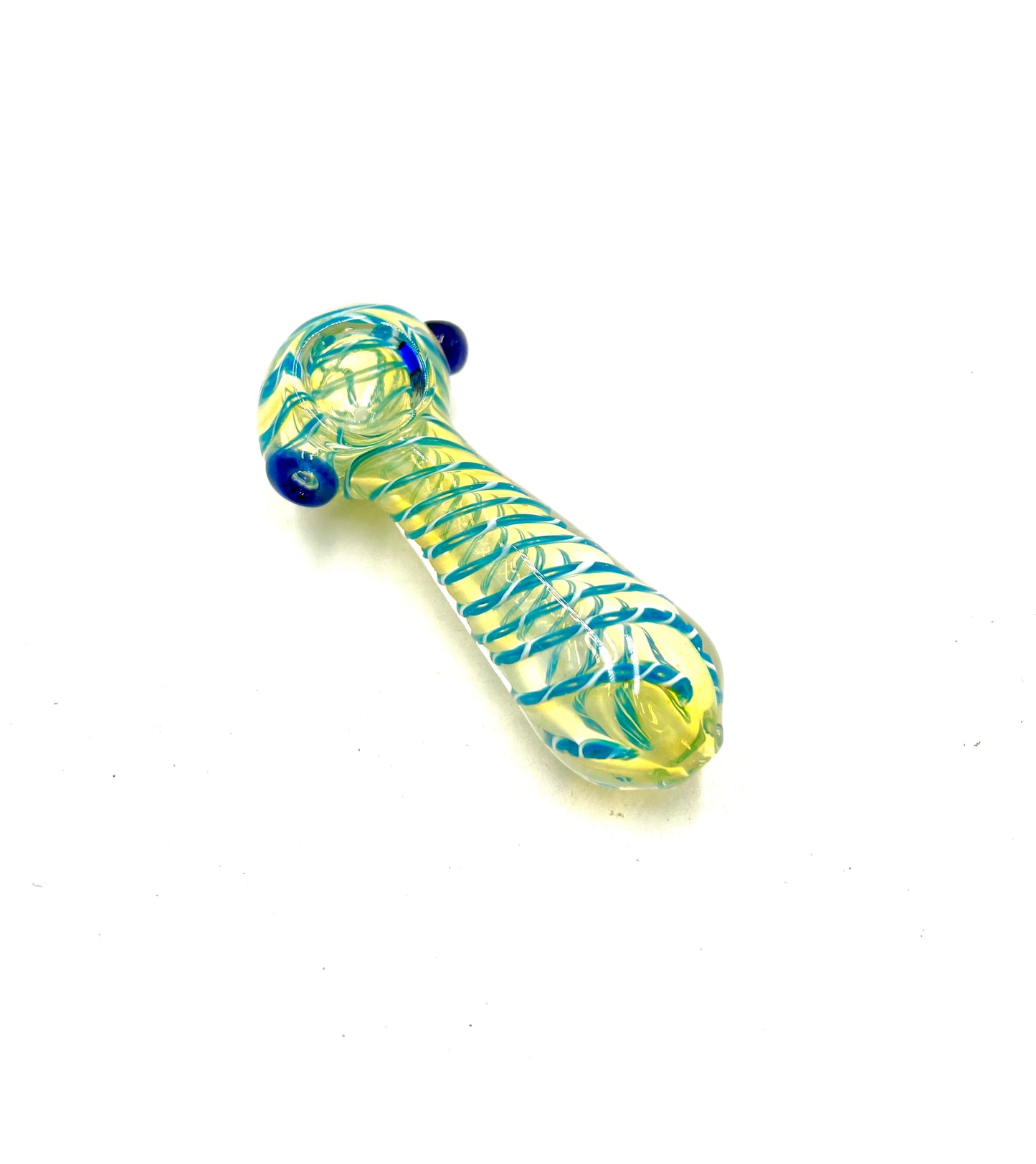 3.5" Color Spiral Round Mouth Fumed Hand Pipe