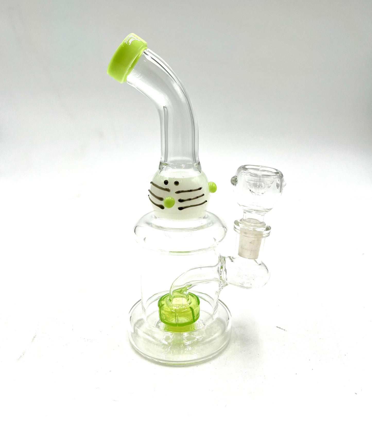 7" Cat Face Slime Color Water Pipe