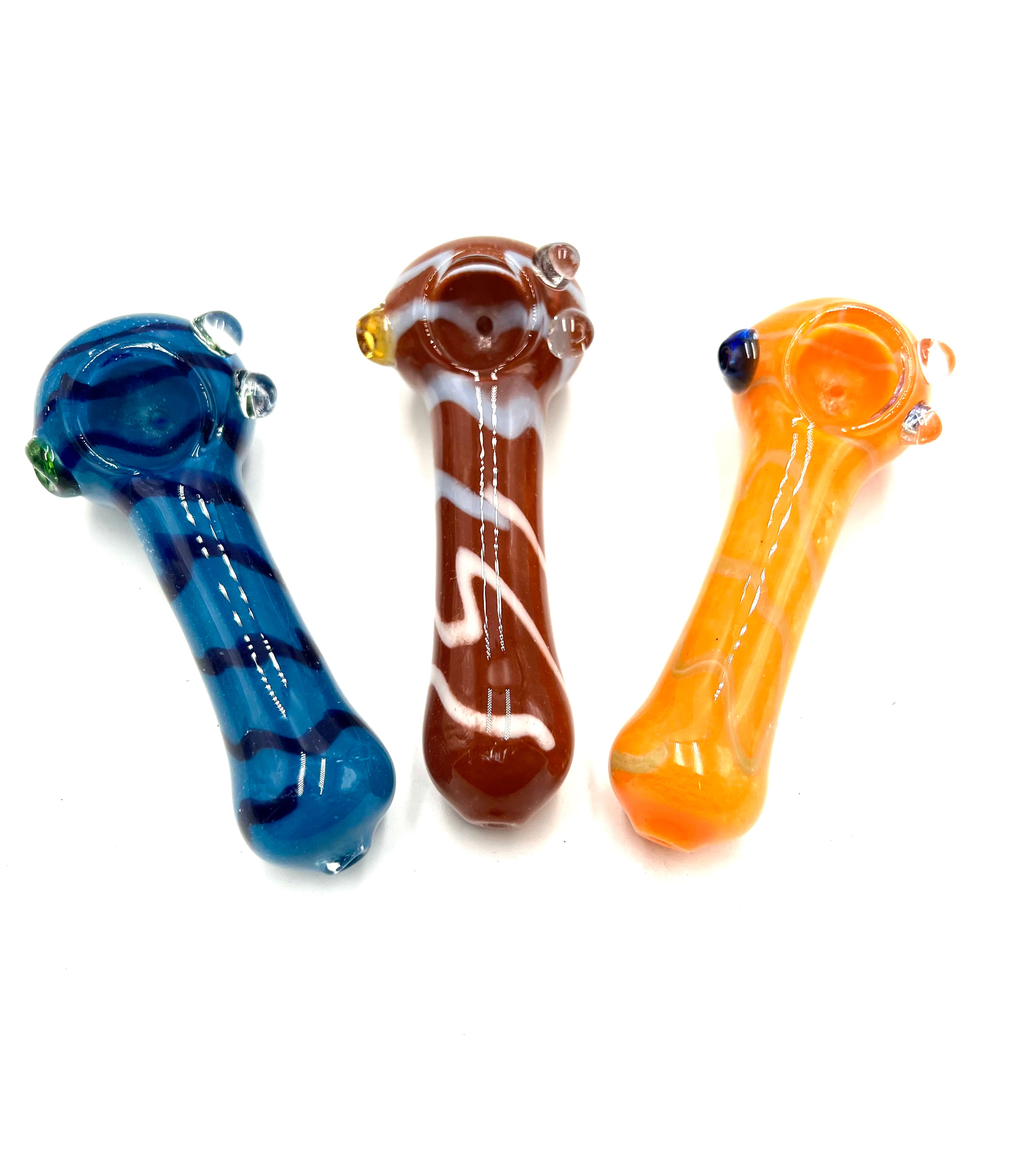 4.5" Full Color Wavy Lines Hand Pipe