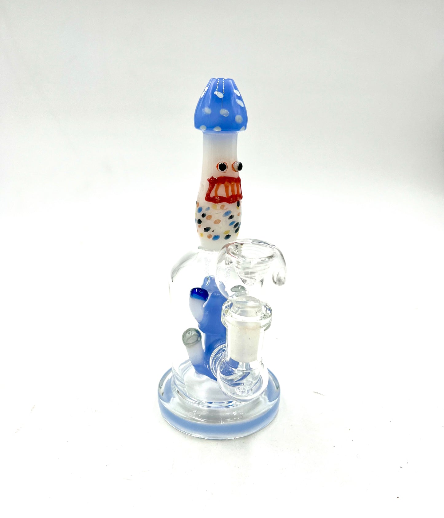 7" Mushroom Face & Perc Water Pipe