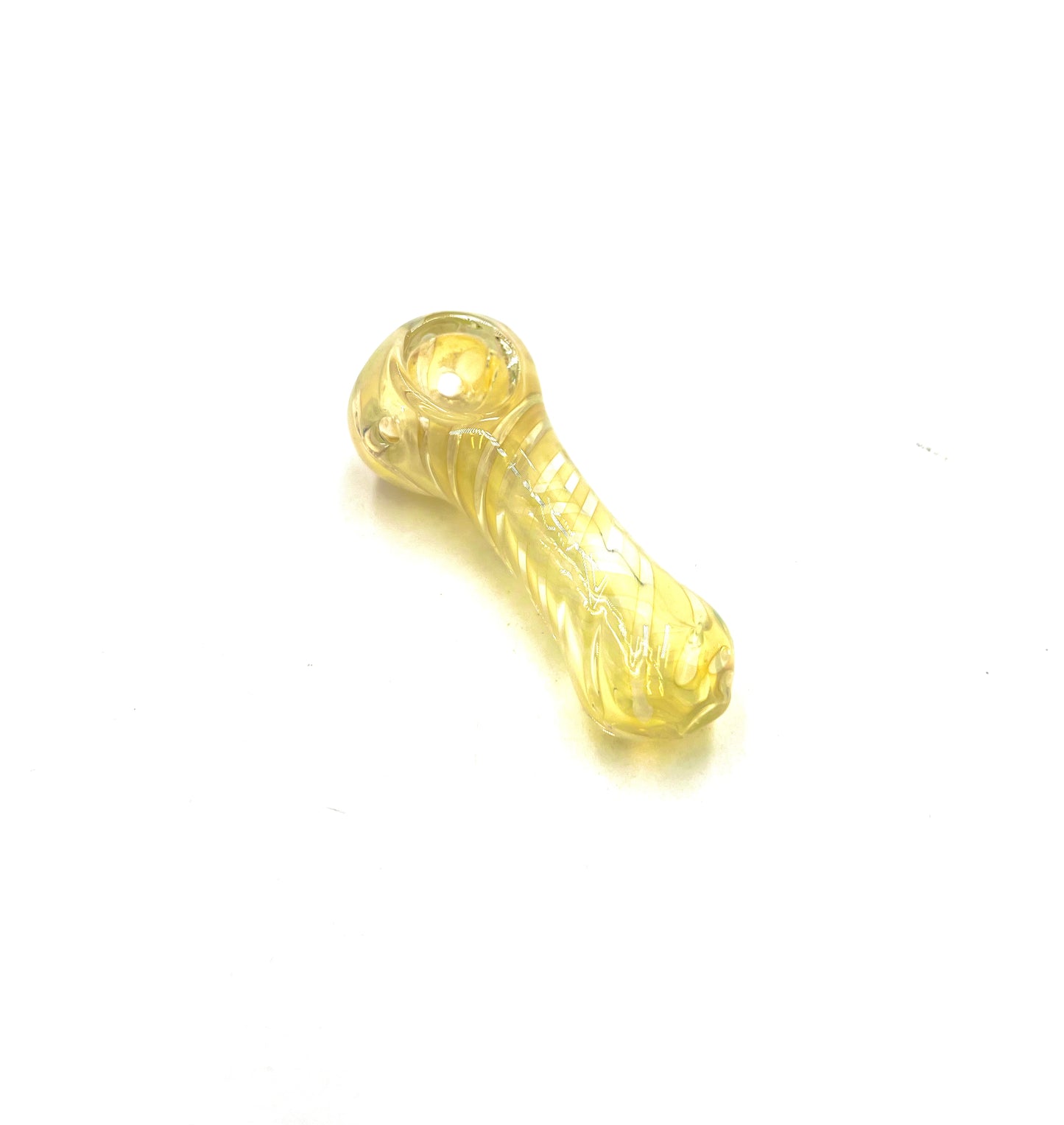 2.5" Gold Fumed Inside Twist Hand Pipe