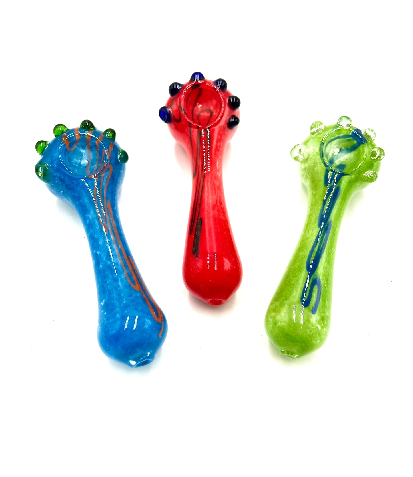 4.5" 5 Bead Full Color Hand Pipe