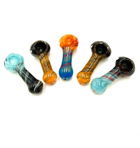 2.5" Frit Twisted Color Hand Pipe