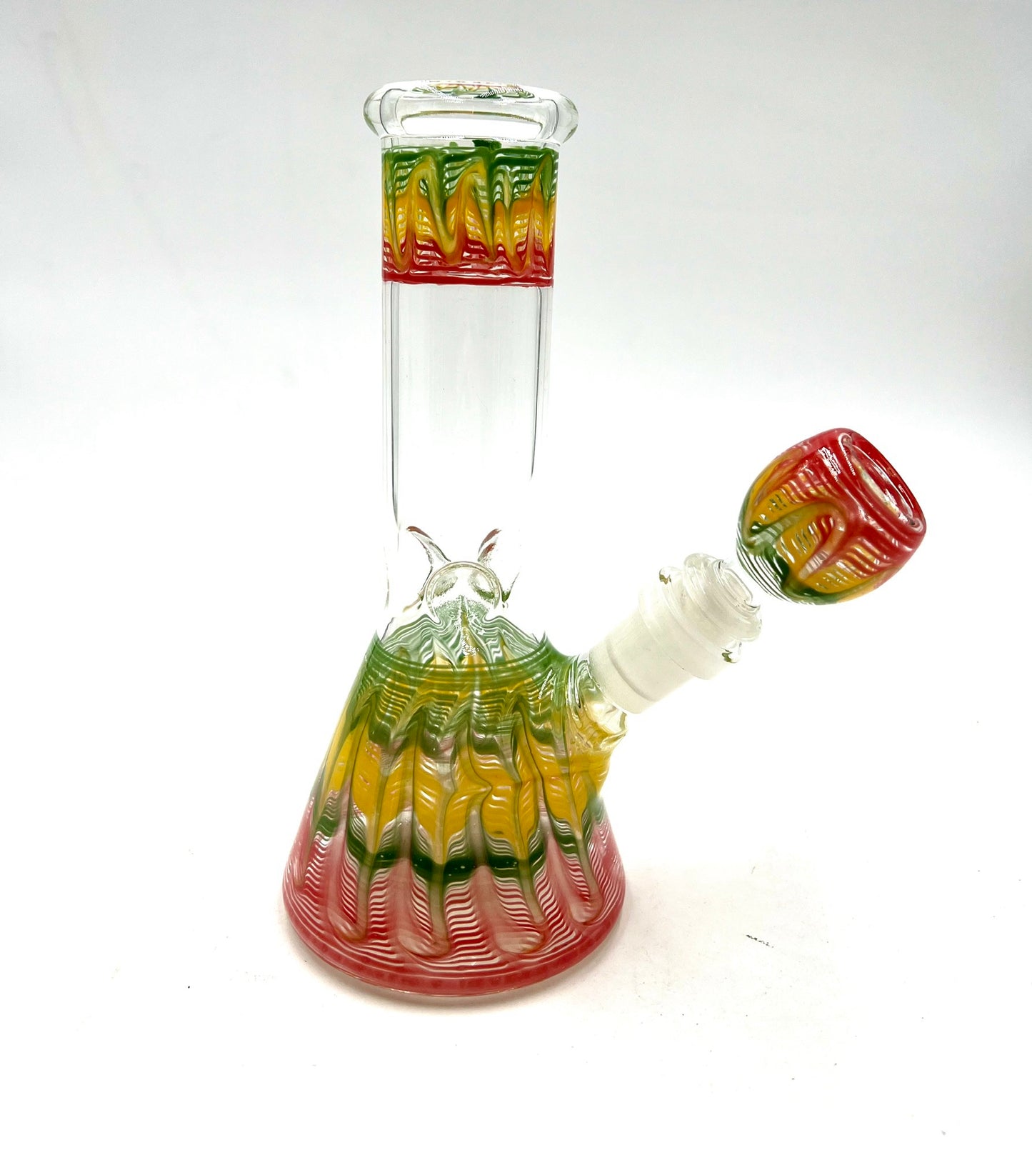 8" Wrap & Rake Art Beaker Base Water Pipe