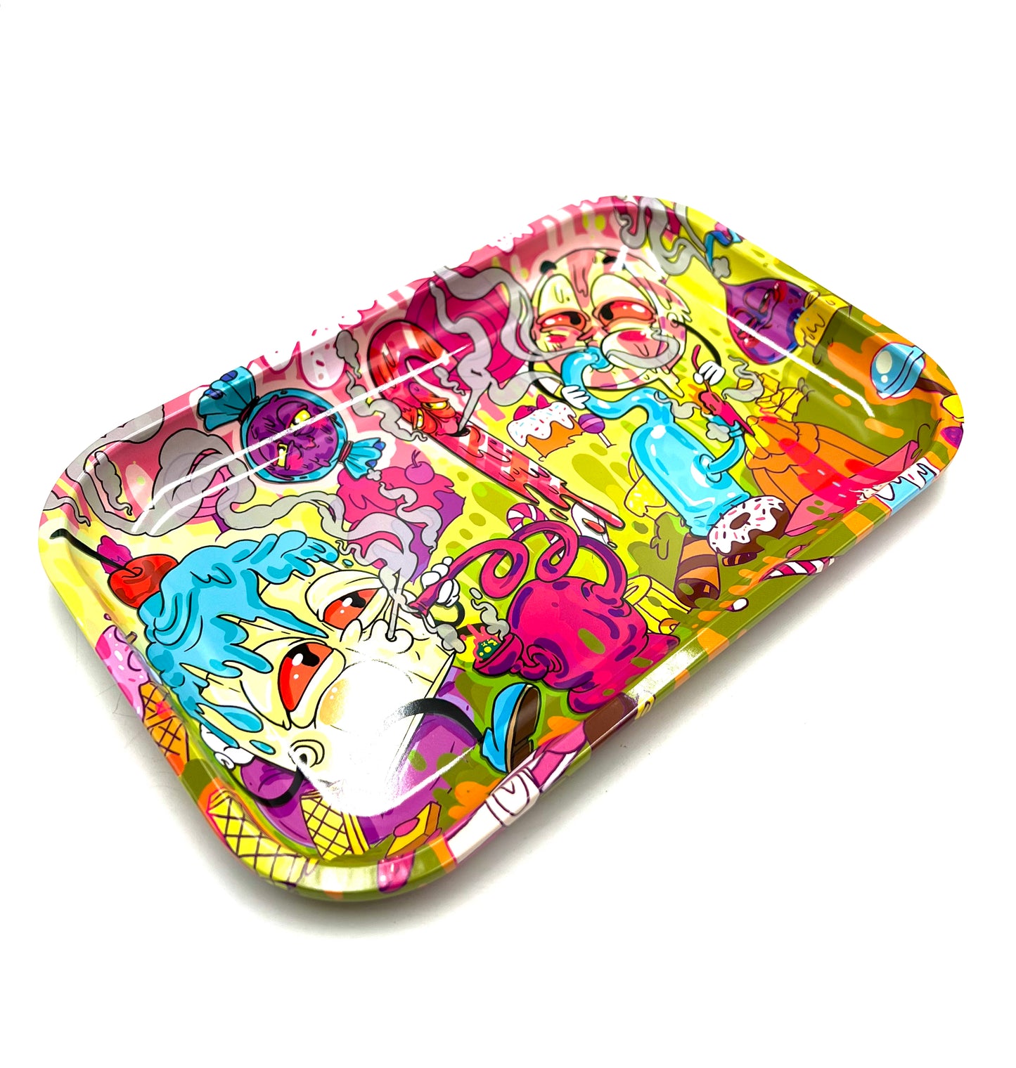 Cartoon Session Rolling Tray With Magnetic Lid