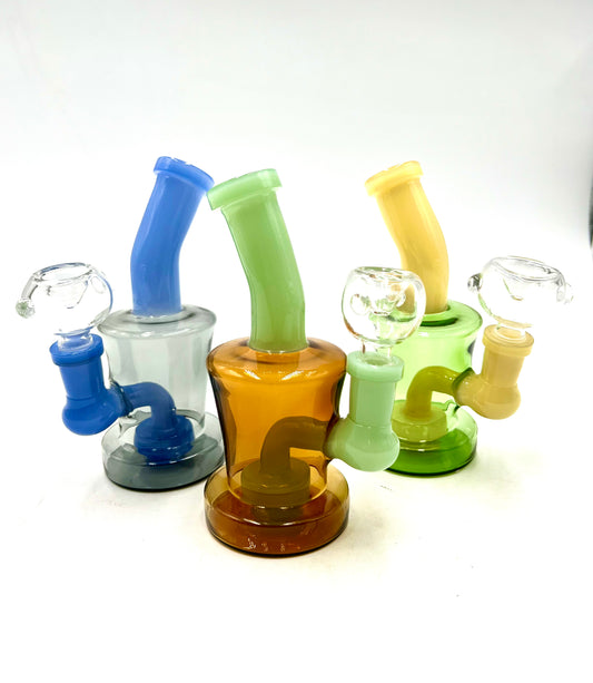 5.5" Full Color Glass Showerhead Perc Water Pipe