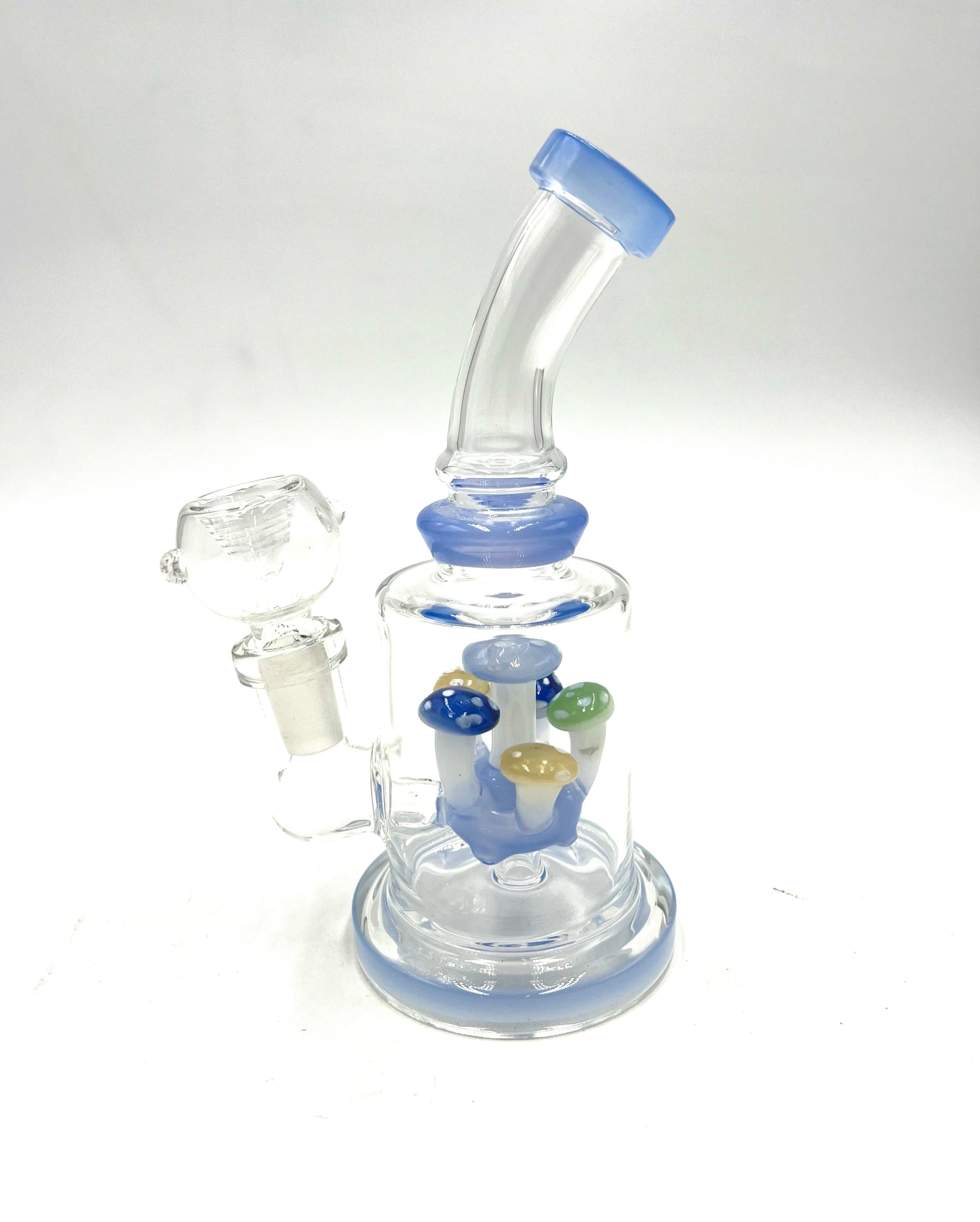 6" Small Mushroom Perc Bent Mouth Water Pipe