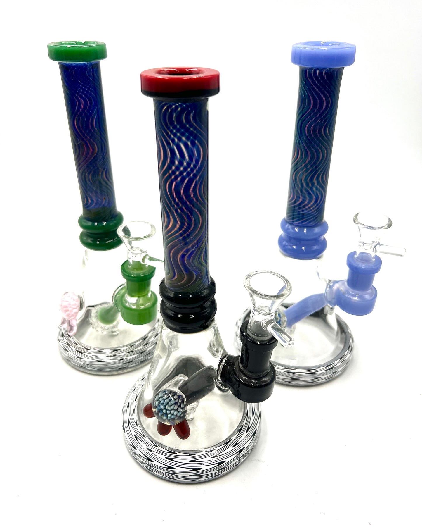 9" Wavy Electric Fumed Tube Beaker Water Pipe