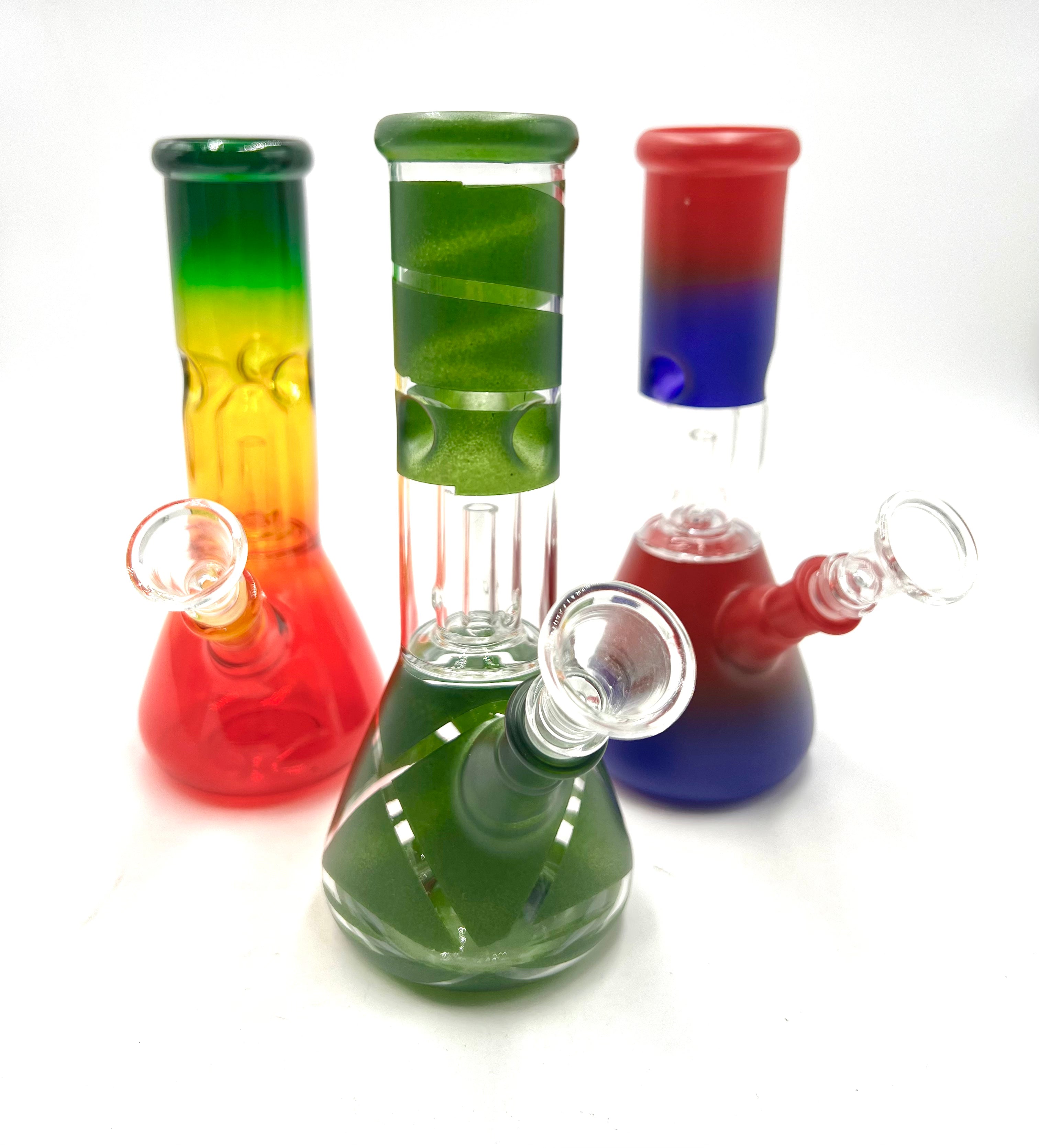 8" Frosted Dome Perc Beaker Water Pipe