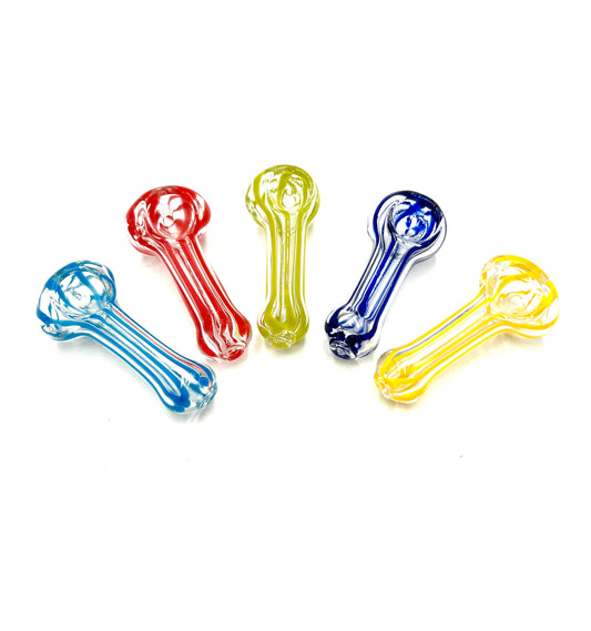 2.5" Thick Color Stripe Hand Pipe