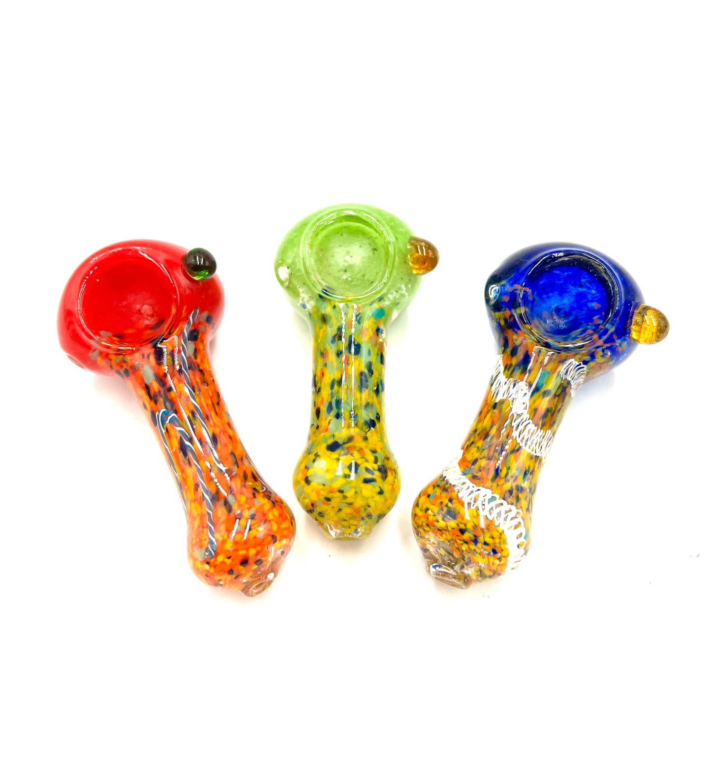 3.5" Color Head Frit Color Body Hand Pipe