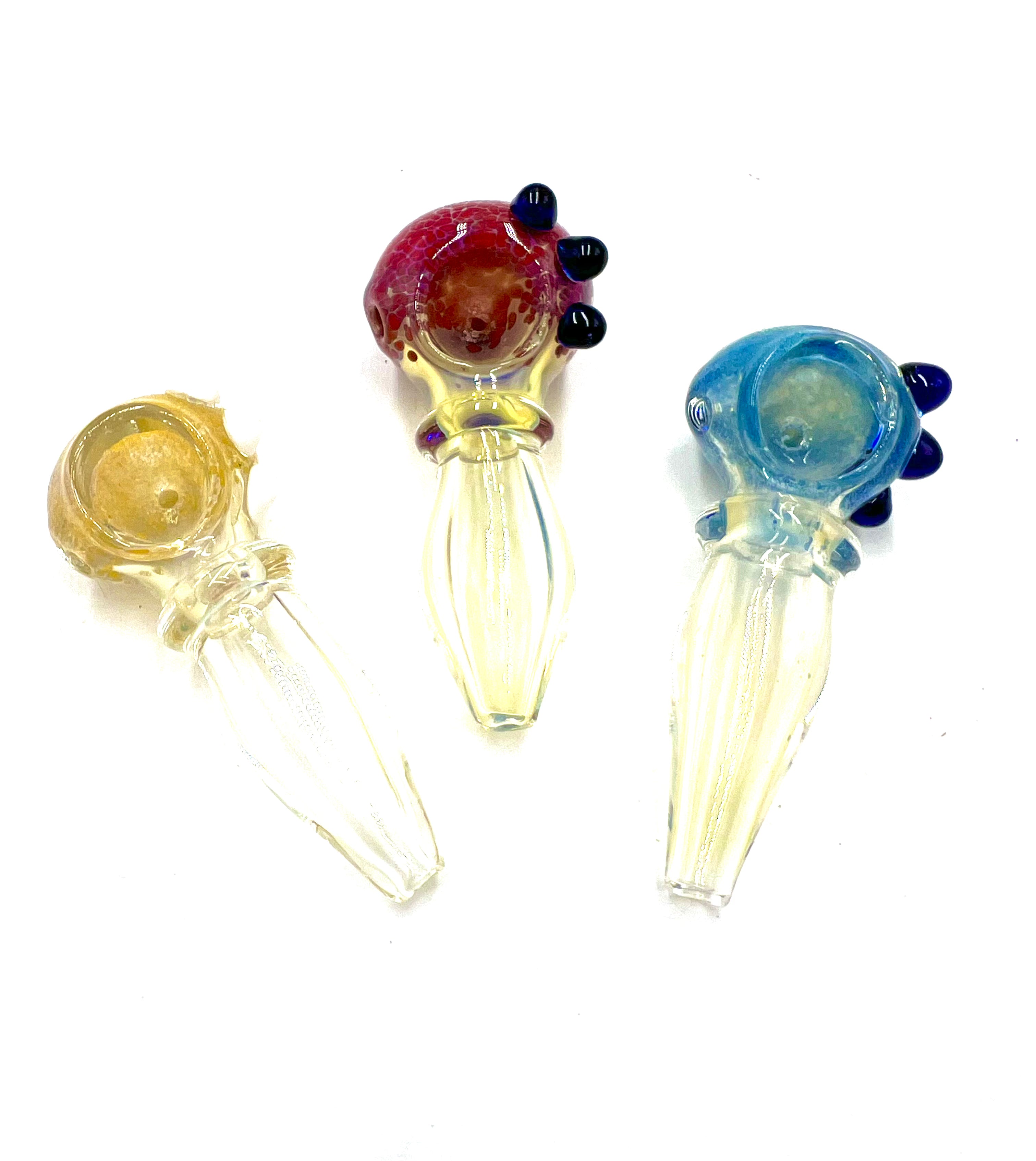 3.5" Triple Bead Single Ring Fumed Hand Pipe