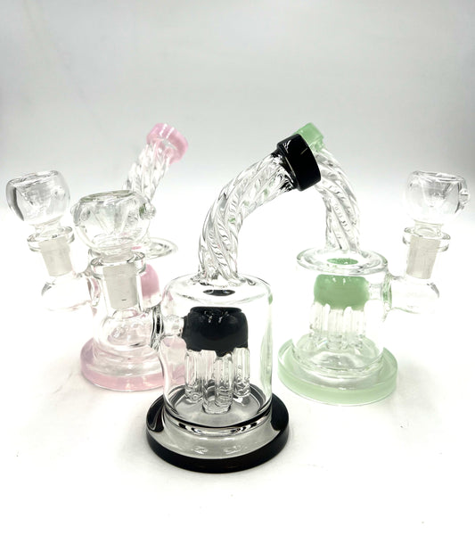 5" Mini Twisted Mouth Tree Perc Water Pipe