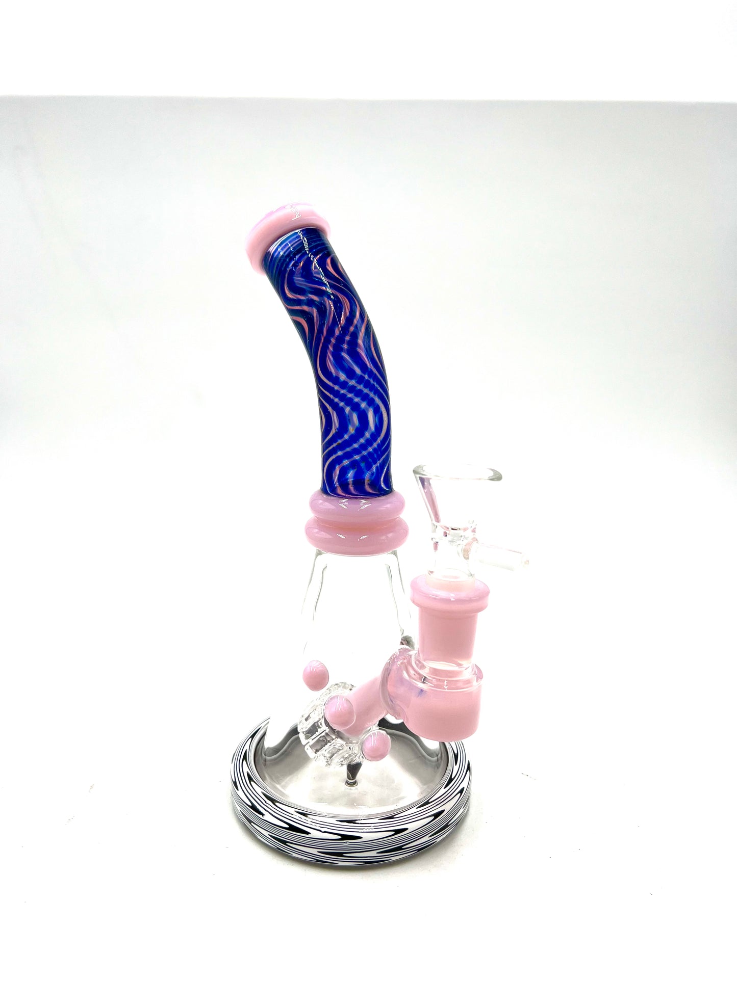 8" Wavy Electric Fume Curved Mouth Beaker Water Pipe