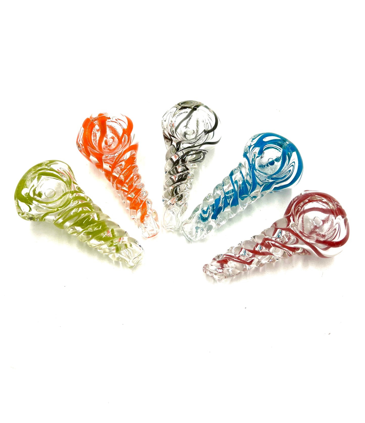 2.5" Clear Body & Color Twsited Hand Pipe