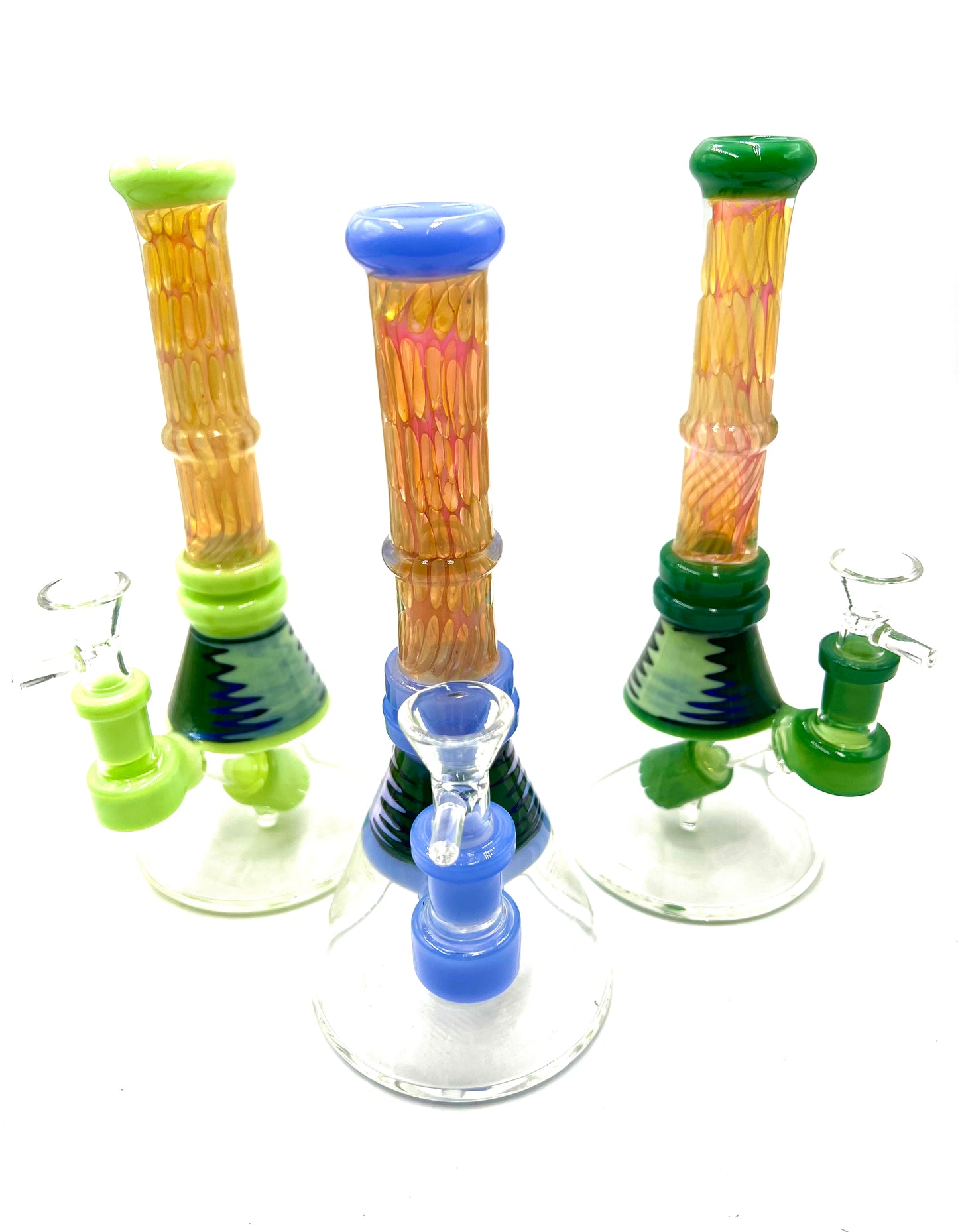 9" Rose Gold Air Pocket Tube Beaker Water Pipe