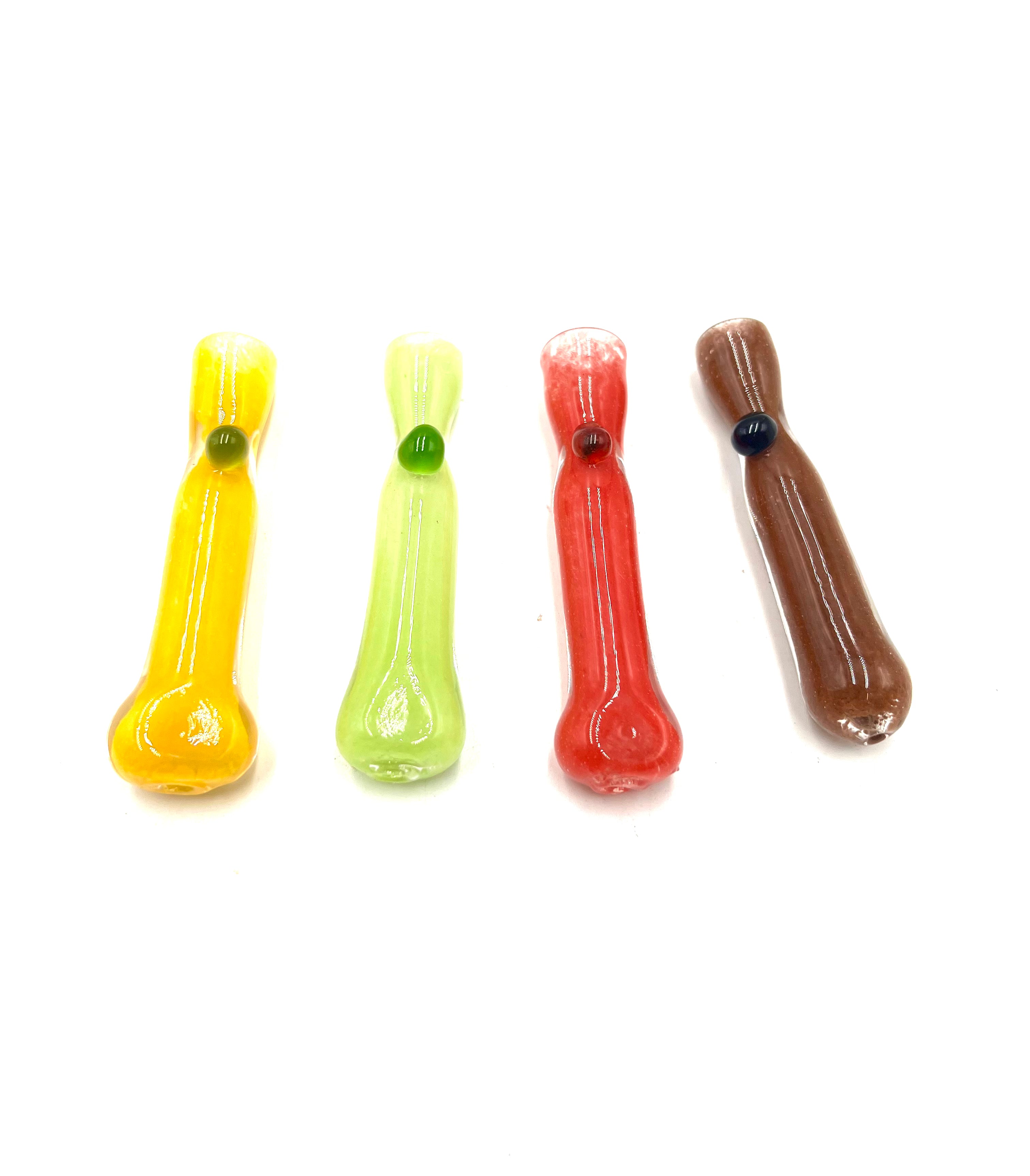 3" Solid Color Single Bead Chillum