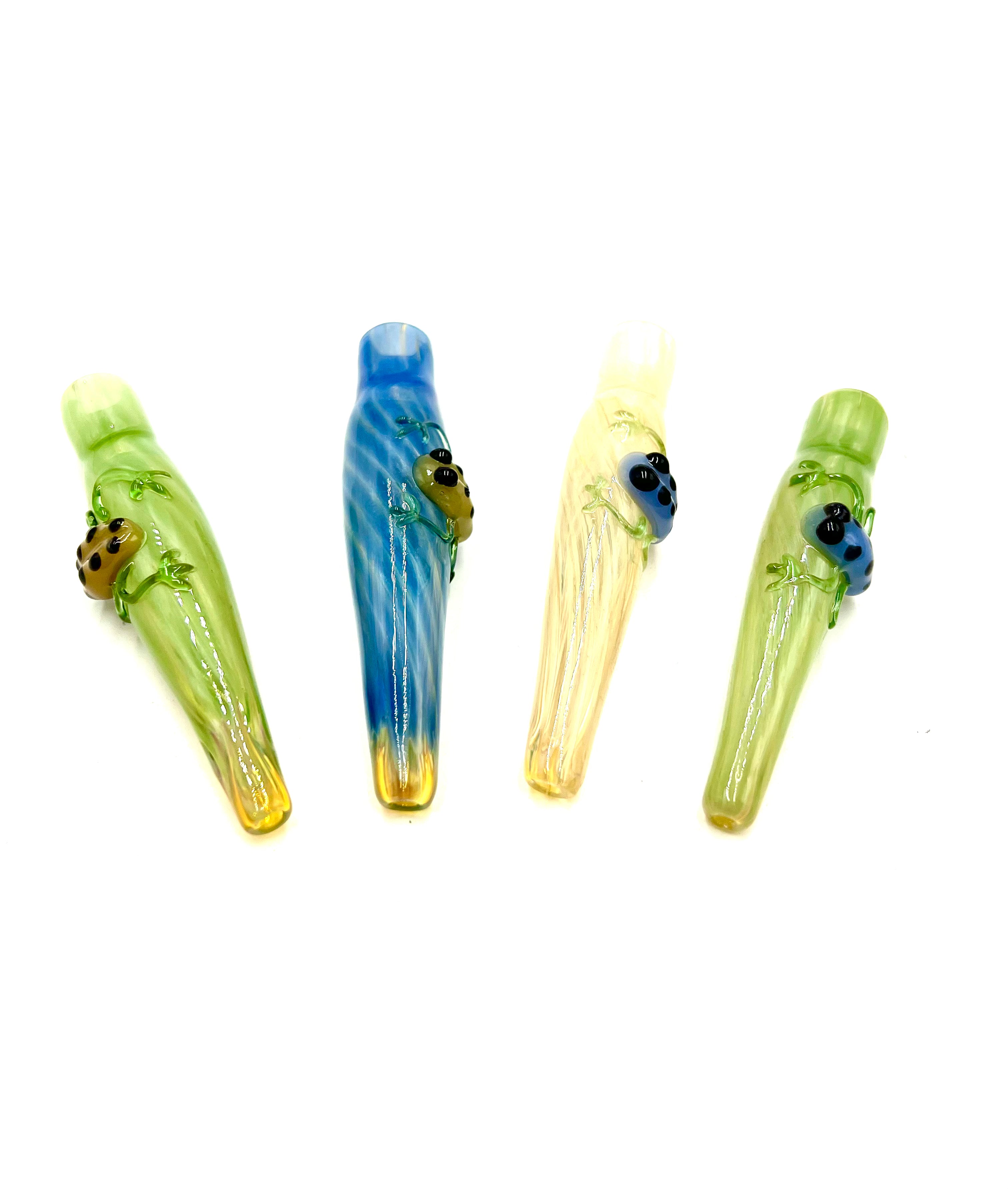 4" Marble Look Frog Fumed Chillum