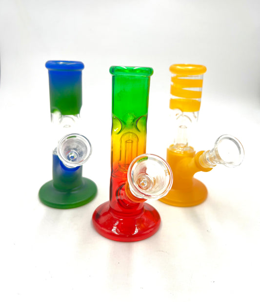 6" Frosted Dome Perc Straight Water Pipe