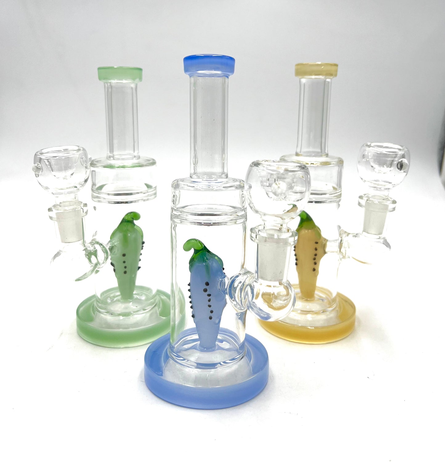 7" Straight Tube Chili Perc Water Pipe