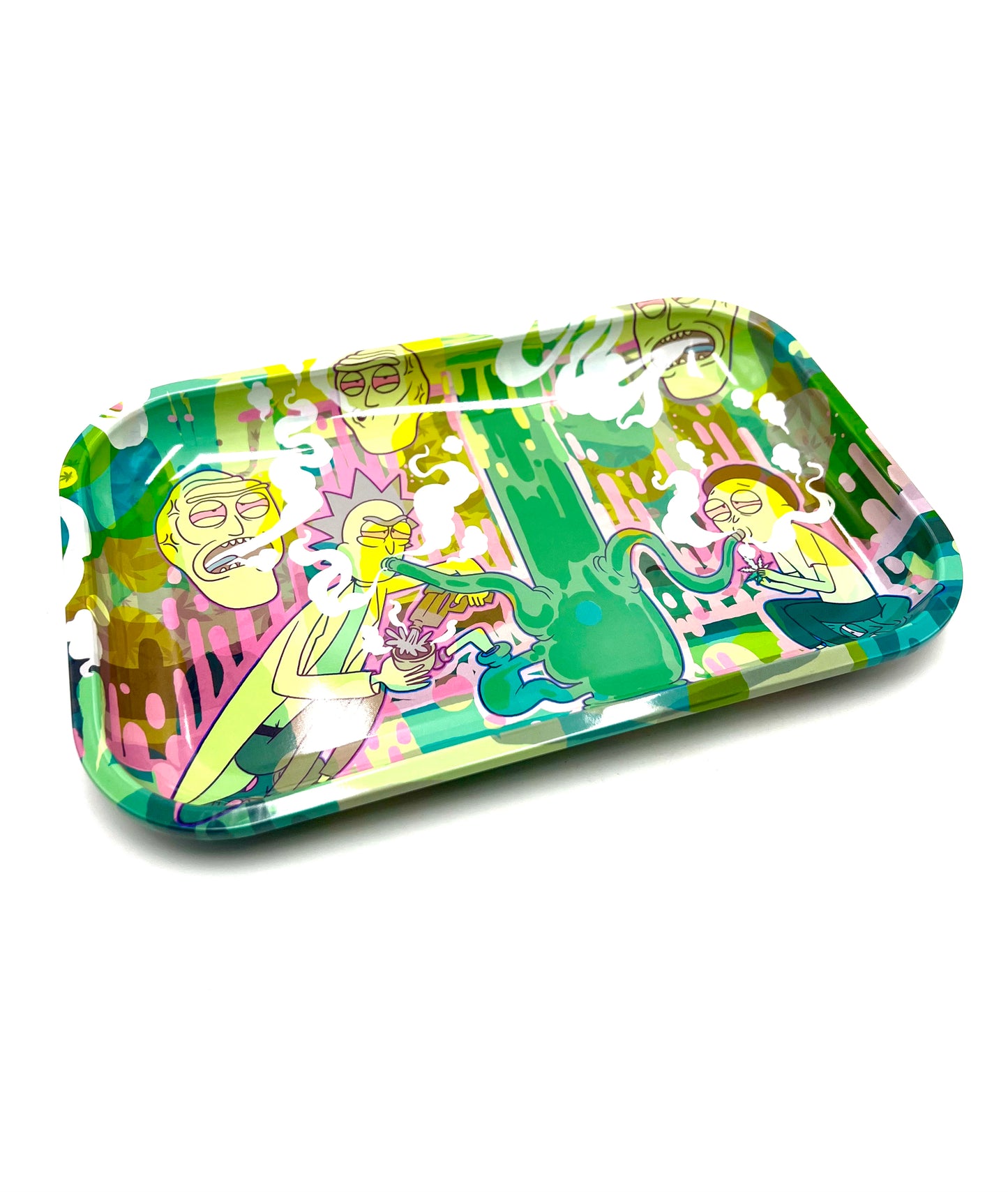 Green R & M Session Rolling Tray With Magnetic Lid