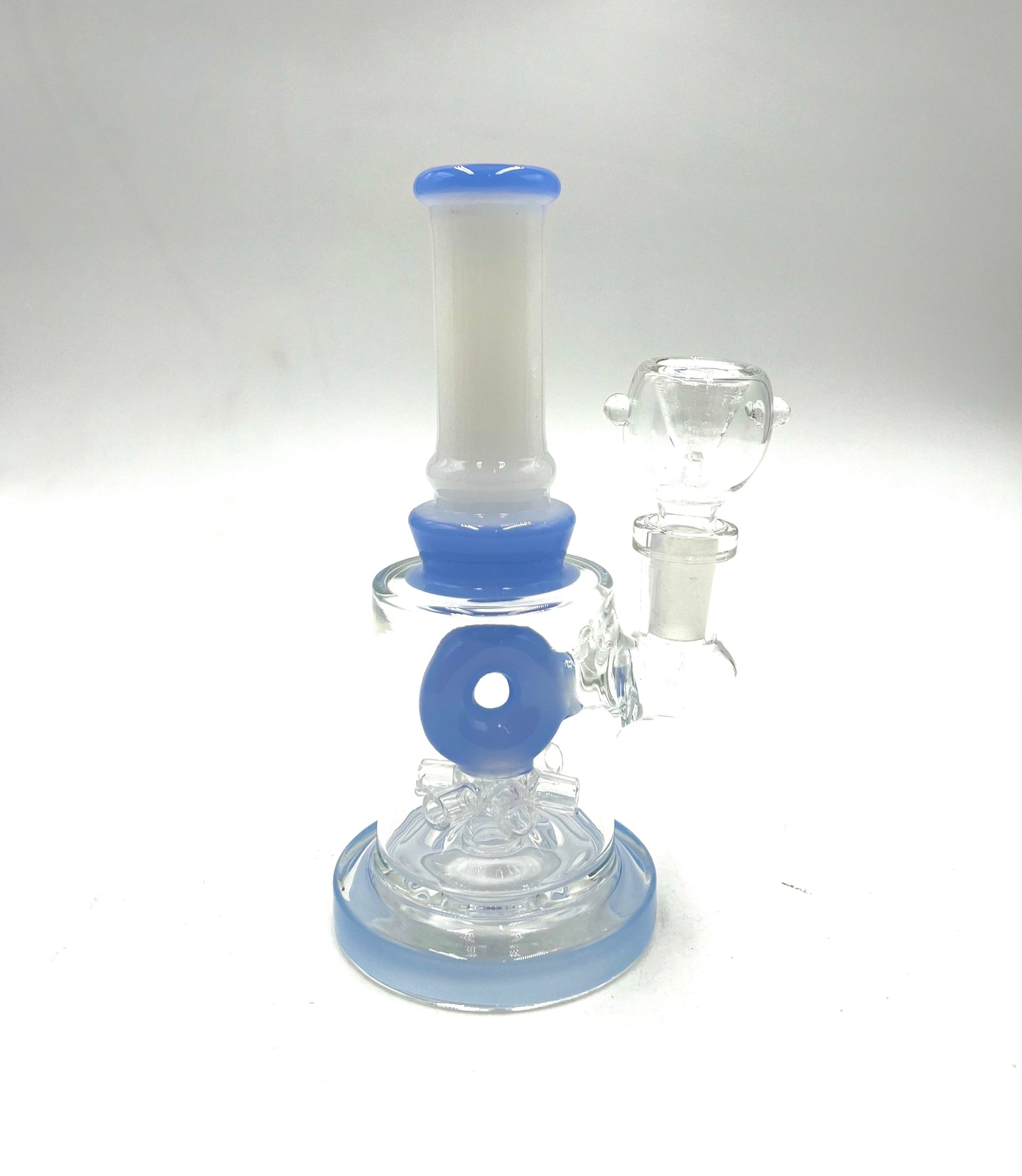 6" Slime Color Donut Perc Straight Water Pipe