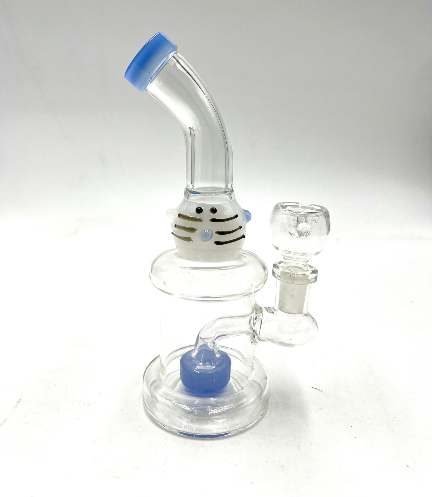 7" Cat Face Slime Color Water Pipe